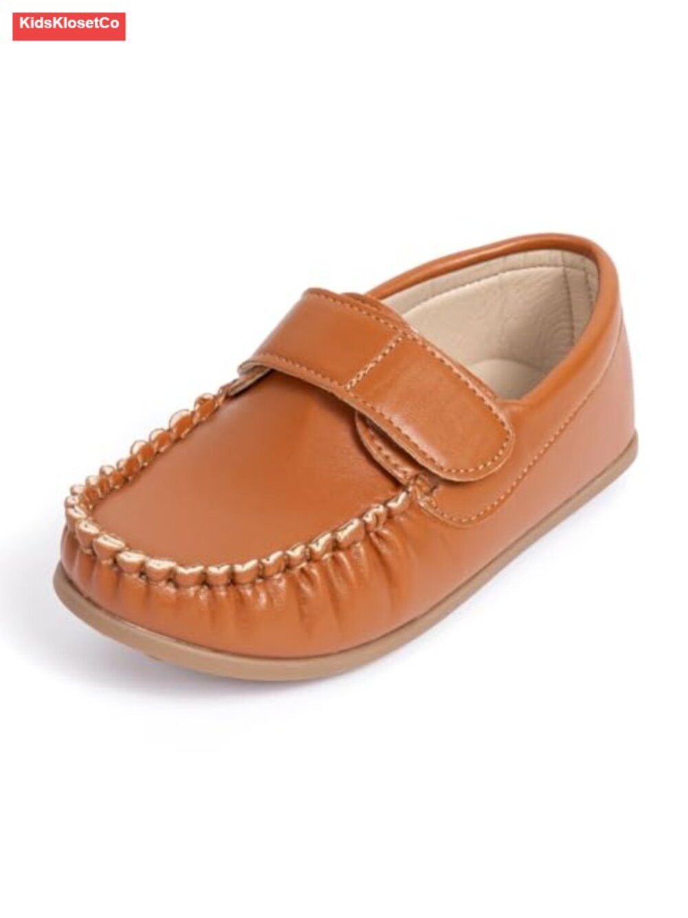 Toddler Boys Girls PU Leather Loafers Slip-On Flats Dress Shoes Wedding School